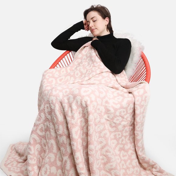 P/S New Colors! Leopard Print Luxury Soft Throw Blanket·50x 60·ComfyLuxe - Picture 6 of 12
